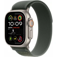 Apple Watch Ultra 2 49mm Natural Titanium Case with Green Trail Loop S/M 2024